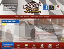 Tablet Screenshot of harrysdiscounttire.com